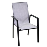 Fauteuil en aluminium et textline Cleveland anthracite