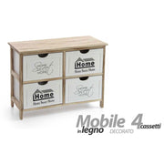 4 tiroirs coffre de tiroirs 67 x 28 x 47 h cm