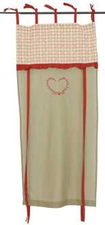 Rideau de fenêtre en tissu ro beige. re-0649cm. 75x160