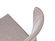 Chaise en similicuir et assise gris clair 49x56x82h cm