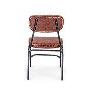 Chaise Debbie vintage orange foncé en éco-cuir