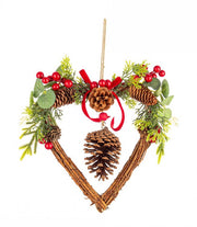 Pendaglio Christin en forme de cœur rouge, lot de 4