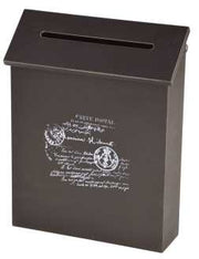 Porte-lettre mural noir jt-2918 cm.23 x 7,5 h 29