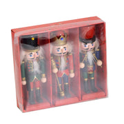 Lot de 3 soldats en bois cm18x4,5x16