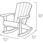 Chaise berçante Adirondack Graphite