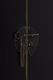 Meuble 2 portes 2 threads beijing noir en bois