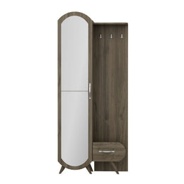 Entrée de noix avec porte miroir et Kerry 80x35xh.180 cm Tiroir