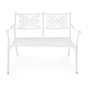 Banc Giglio blanc pour extérieur cm 110 x 59 x 85 h