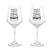 Set 2 Gobelets Spritz En Verre Transparent Cc420 Ligne Let's Party