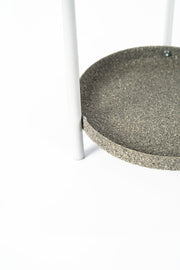 Porte-parapluie en métal blanc et gris 50h cm