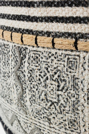 TILAK Pouf coton style ethnique Alaska diamètre 50x h35 cm