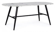 Table ovale effet marbre Marbre 110x50x45h cm