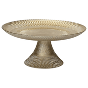 Présentoir à gâteaux 21x9 cm Lust en verre doré Ligne de Noël