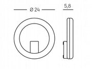 LED 20W 3000K Omega Grafite Line Applique