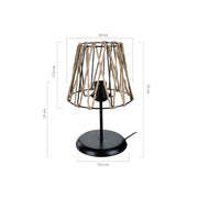 Lampe de table en jute Evren D.20xh 33 cm