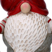 Nain en résine avec lanterne rouge cm38x20h40