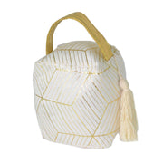 Sac blanc butoir de porte en tissu cm12x10h15-18