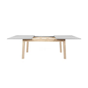 Table moderne extensible en chêne gris 90 x 160-240 cm