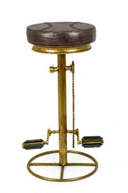 Tabouret de bar Cycle doré H80