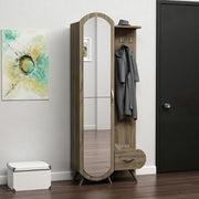 Entrée de noix avec porte miroir et Kerry 80x35xh.180 cm Tiroir