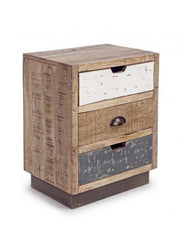 Table de chevet vintage 3 tiroirs