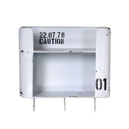 Étagère en métal bristol blanc 2 étagères avec cintre carré 3 places cm30x10h30