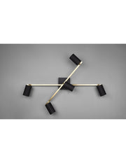 Marley Spotlight 5 Gold Berries 5 Black Cylindrical Spots trio Trio d'éclairage