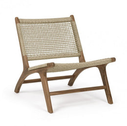 Fauteuil de jardin en fibres synthétiques Adelita