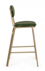 Tabouret de bar vintage Addy vert foncé 41x51x100h cm