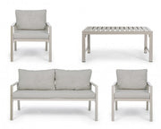 Salon de jardin ivoire avec coussins amovibles