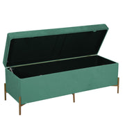 Banc en velours vert sauge cm115x40h45