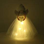 Pointe de poupée en tissu led argent cm6x14h30