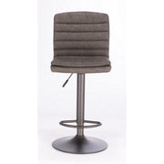 Tabouret de bar gris foncé Connor en éco-cuir vintage