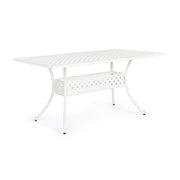 Table d'extérieur Ivrea rectangulaire blanche 90 x 160 cm