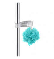 Crochet transparent pour tringles ou colonnes de douche