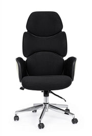 Fauteuil de bureau noir et blanc rembourré Armstrong