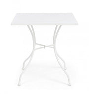 Table en acier blanc Kelsie 70x70 cm