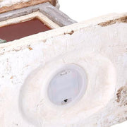 Cheminée led en résine blanche bonhomme de neige cm41x22,5h52