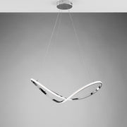 Lampe à Suspension en métal et aluminium Chrome Poli Intégré LED 70x29 h150 cm