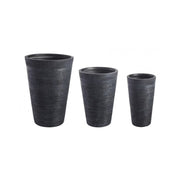 Set de 3 grands vases graffiti noirs