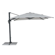 Parapluie pliant en aluminium gris clair Ines 3x3 cm