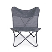 Fauteuil papillon camping gabicce gris 77,5x81x89h cm
