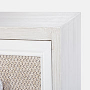 Commode de salon en MDF avec quatre tiroirs Blanc MONTIEL 60x30,5x h70,5 cm
