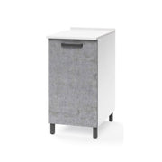 Meuble bas avec porte pour cuisine de couleur gris béton Cm 40x50xH 85 1 porte