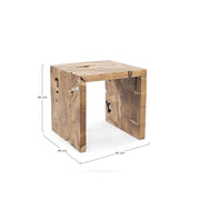 Table basse en bois Rocio Cm. 45x45h