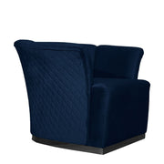 Fauteuil Argentario Berger bleu foncé piètement noir