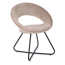 Fauteuil de vanité en velours de Tortora et des jambes noires