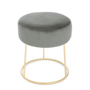 Pouf Clarissa gris or design cm 35 x 40 h