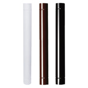 Tube émaillé pour poêles, diamètre 100 mm, longueur 10 cm, couleur marron.