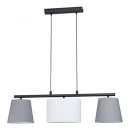 Suspension Almeida 3Xe14 Abat-jour Tissu Multicolore Assortis L86 Cm Eglo